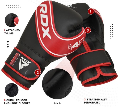 Boxing MMA Gloves by RDX, Kickboxing Gloves for Kids, Fighting Training Gloves - Picture 20 of 34
