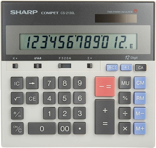 Sharp Practical Calculator Desktop Type 12 Digit CS-2130L - Picture 2 of 3