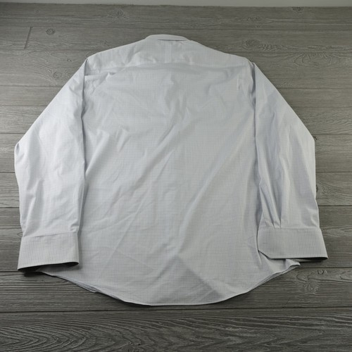 Camisa con botones Twillory Performance para hombre 17,5 36-37 blanca a cuadros ajuste a medida - Imagen 3 de 9