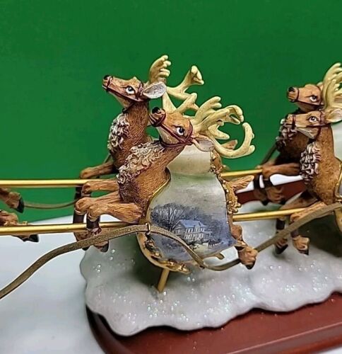 2004 Bradford Thomas Kinkade Night Before Christmas beleuchteter Schlitten & Adapter - Bild 10 von 16