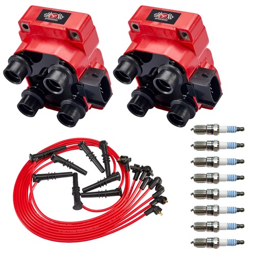 Ignition Coils FD487 +8X Spark Plugs & Wires For Ford F150 F250 Lincoln Mercury - Picture 7 of 19