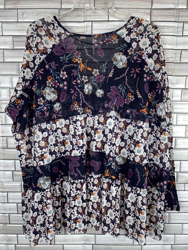 Free People Isabelle Tunic Oversized Boho Blouse Size Small - Picture 6 of 8