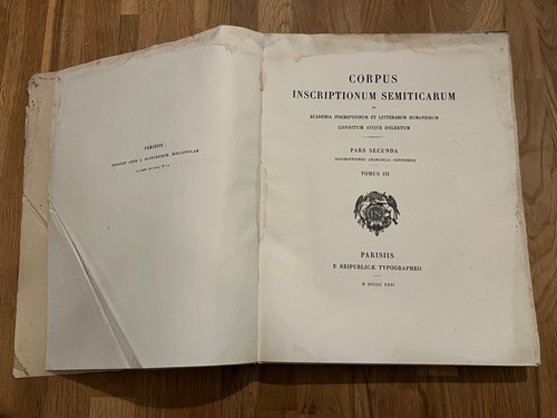 Livre Corpus Inscription Semiticarum Tome III 1826 (2) - Picture 4 of 14