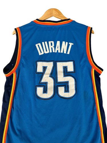 Adidas Oklahoma Thunder Kevin Durant #35 Blue Jersey NBA Adults Size M - Picture 9 of 9