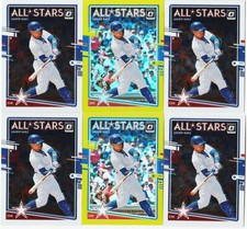 JAVIER BAEZ 6 CARD LOT 2020 OPTIC LIME GREEN PRIZM ALL STARS # 200 + BASE CUBS