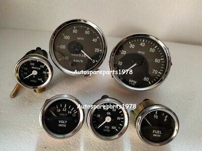 Smiths-52mm-Kit- Temp-Oil Fuel Volt + Speedo 140-0KMH + 0-80RPM 100MM BC