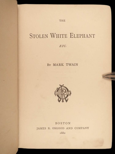 1882 MARK TWAIN 1st/1st Stolen White Elephant Detective Mystery Punch Brothers - Picture 3 of 17