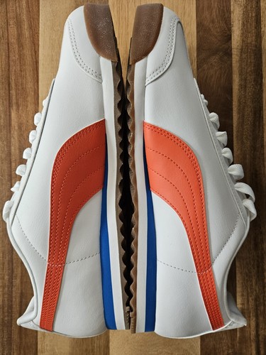 PUMA ROMA BASIC MENS US 9.5 NWOB 369671-33 WHITE/RED/BLUE FOREST GUMP COLORWAY - Picture 2 of 13