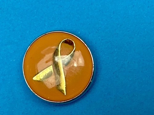 Cancer Awareness Ribbon 18Mm Button Charms, Ginger Snaps - Magnolia Vine - Picture 3 of 9