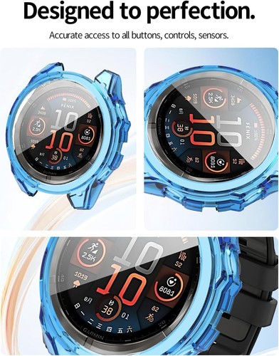 2 Pack Case for Garmin Fenix 8 51MM Smartwatch Cover, All-Round Protection - Picture 6 of 9
