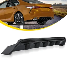 For Toyota Camry SE XSE 2018-2023 Shark Fin Rear Bumper Diffuser Glossy Black