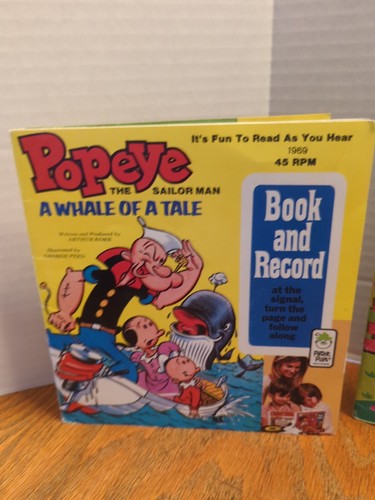 Popeye, 3 Little Pigs, The Ugly Duckling Peter Pan Record & Book & 1 Other - Picture 2 of 19