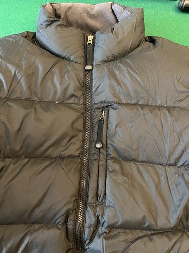 LL Bean Puffer Jacket Men Large Black Goose Down Insulated Full Zip 0FKF7 - Picture 4 of 11