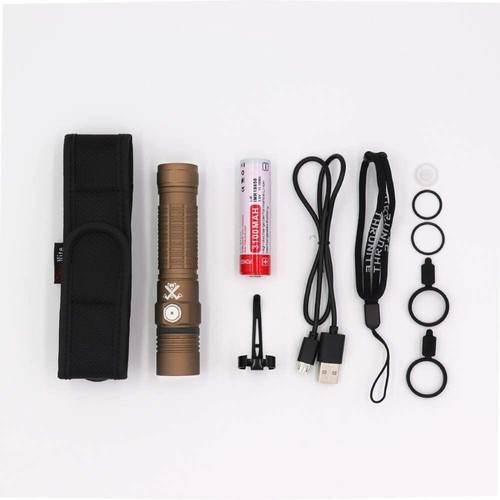 Linterna LED recargable militar bronceada ThruNite TC15, 2300 lúmenes altos nueva con etiquetas - Imagen 5 de 7