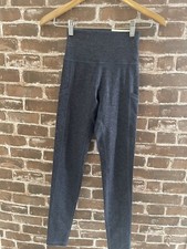 NWT AERIE OFFLINE HI RISE THE HUGGER LEGGING XS DARK BLUE HEATHERED SIDE POCKETS