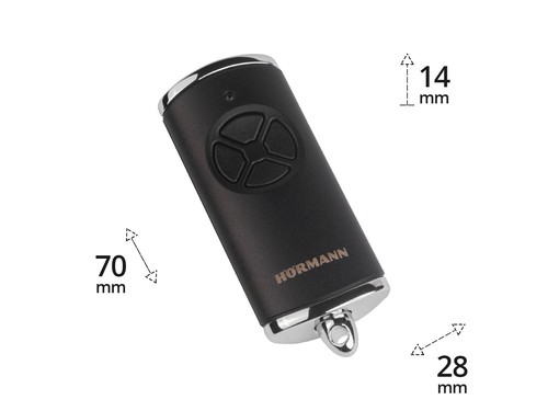 2x Hörmann HSE4 BS Schwarz Matt mit Chrom 4-Befehl Handsender 868 Mhz 4511734 - Bild 2 von 4