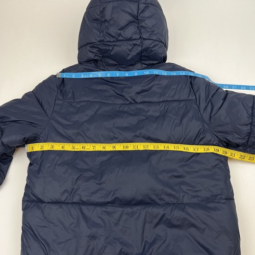 ABERCROMBIE Kids 15/16 Navy Zipper Sherpa Lined Hooded Jacket Full Zip Blue - Picture 7 of 9