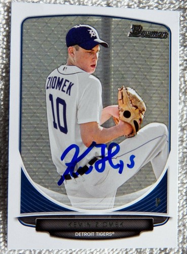 Carte automatique Bowman Draft 2013 signée Detroit Tigers Kevin Ziomek QTY - Photo 1/1