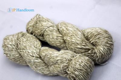 500 grams Mulberry Tussar Silk Blended Handspun Yarn 1250 Yards