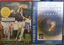 2 Sega Mega Drive Games Jimmy White Whirlwind Snooker & PGA Tour Golf II