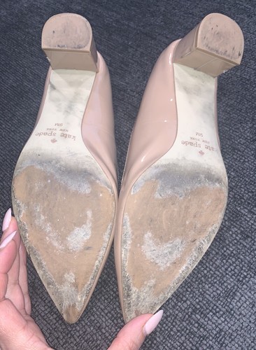 Zapatos de salón Kate Spade charol tacón ancho nude para mujer 9 - Imagen 7 de 7