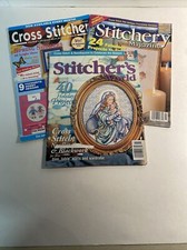 LOT of 3 Cross Stitch Magazines Stitchers World, The Stitchery Cross Stitcher