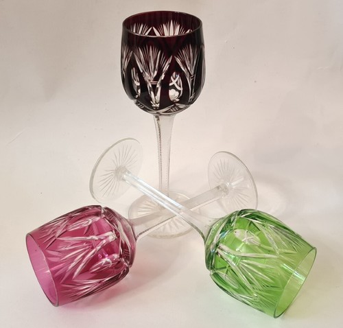 1. By 4. Wine Glass, Glas, Flashed Glass, Hand Cut, Um 1900 - 6299 2/12ft234 - Picture 12 of 13