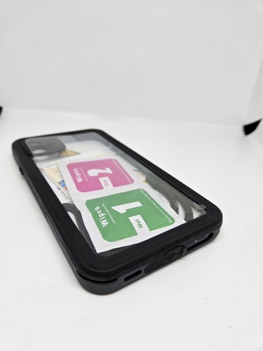 waterproof case shockproof compatible with iphone 11 black/clear full cover - Photo 3 sur 5