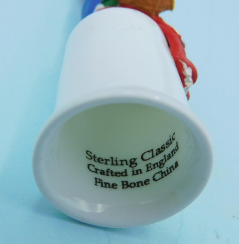 3 x Vintage Sterling Classics England BONE CHINA Novelty THIMBLES - Excellent - Picture 8 of 8