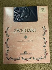 zweigart navy lugana 25 ct 14  x18  New In Package Unopened Cross Stitch Fabric