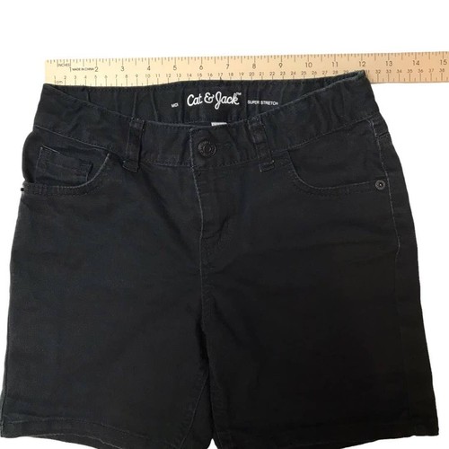 Cat & Jack Shorts Black Midi Rise Super Stretchy Adjustable Girls Large 10-12 - Picture 4 of 7