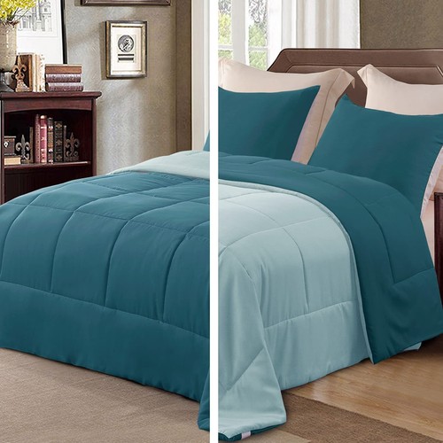 Exclusivo Mezcla Lightweight Reversible 3-Piece Comforter Set All Seasons Dow...