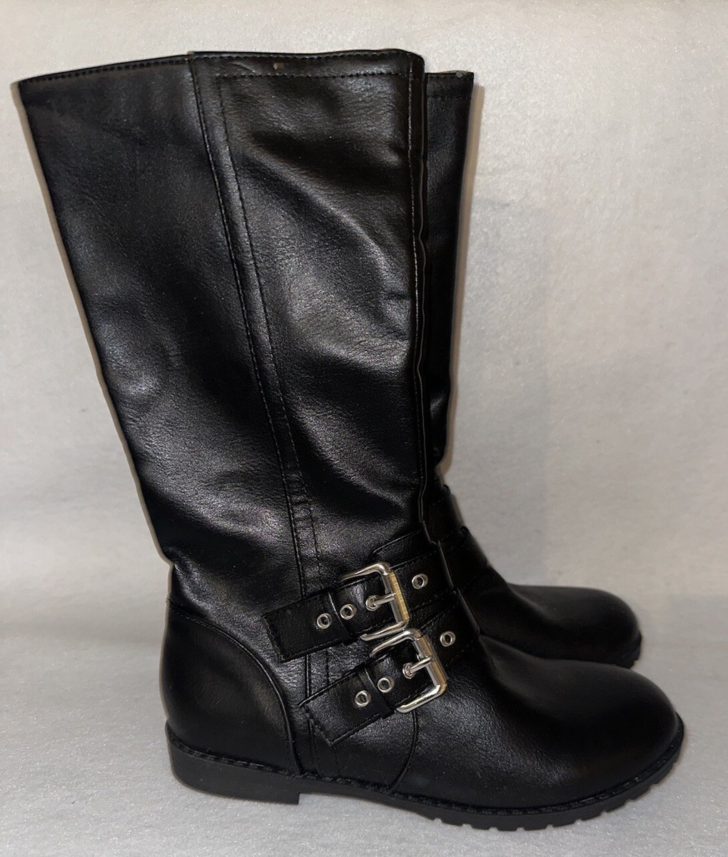 Harper Canyon Little Girl's Black Tall Zip-Up Winter Boots Size 1M