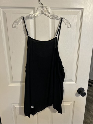 NWT Ninexis Women's Spaghetti Strap Sleeveless Black Top Plus Size 3X NW - Picture 9 of 9