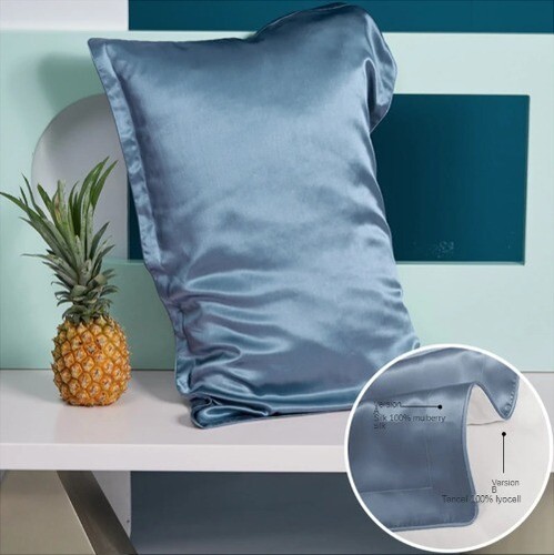 Mulberry Silk Pillowcase Hair and Skin - Front in Silk & Back in Lyocell Fiber - Picture 18 of 51