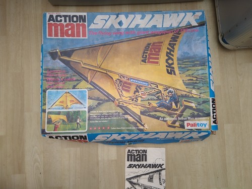 Vintage .. 1970er Action Man .. Skyhawk .. Leere Box & Anleitung .. Palitoy