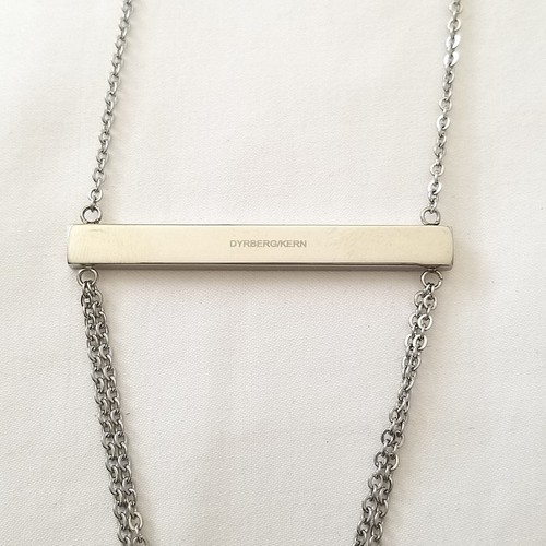 DYRBERG KERN Silver Stainless Lng Pendant Swarovski Crystal Necklace rrp £99 NWT - Picture 4 of 5