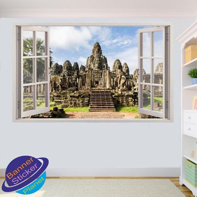  ANTIKE MAYA ZIVILISATION TEMPEL WANDAUFKLEBER 3D KUNST POSTER WANDAUFKLEBER VE4