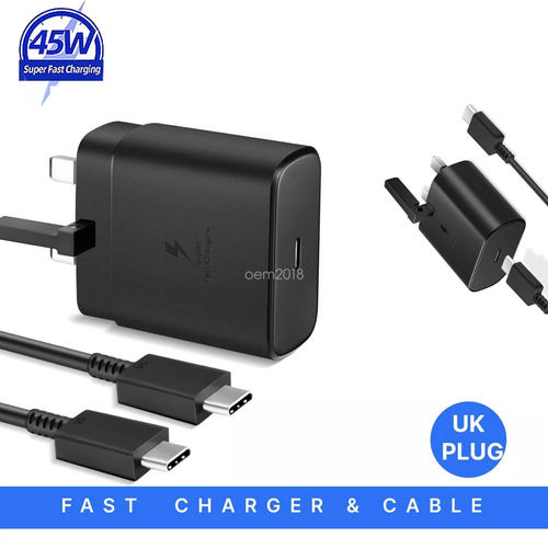 OEM 45W Super Fast Charging Charger Adapter For Samsung S25 S24 S23 S22 + Ultra - Picture 2 of 7
