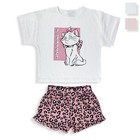 Disney Aristogatti Marie Girls Short Pajamas Cotton Shorts T-Shirt 5424