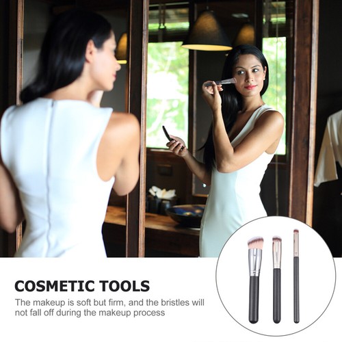 3 Stück Professionelle Foundation und Concealer Pinsel Kosmetikpinsel Make-up Werkzeuge - Bild 11 von 12