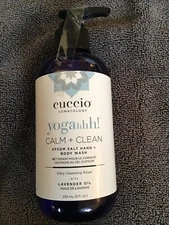 Cuccio Somatology Yogahhh Calm + Clean Epsom Salt Hand And Body Wash 8 oz NEW