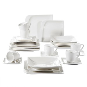 30-Pieces-Ivory-White-Porcelain-Dinnerware-Set-Cups-Saucers-Plates-Service-for-6