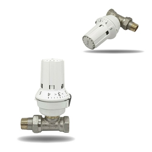 Danfoss Set Thermostatkopf Eck Axial Durchgang Thermostatventil RA-FN 1/2"  - Bild 3 von 4