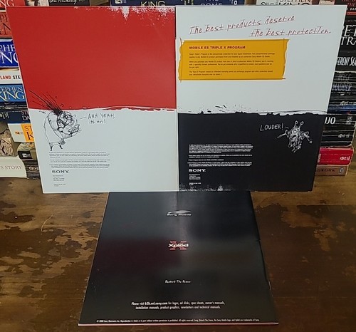 3 SIGNED Ralph Steadman 2000 Sony Mobile Y2K Promotional Kit SET Brochures Xplod - Picture 2 of 16