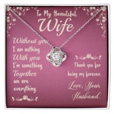 Wife Necklace, Gift For Wife, Wife Birthday Gift, Valentine Gifts For Her
