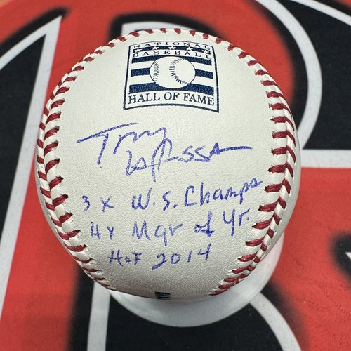 Tony La Russa Autographed HOF Logo Ball With Multiple Inscriptions Signed JSA - Picture 2 of 4
