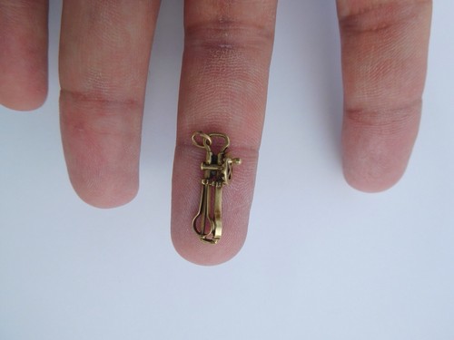 Rare Art Deco Early 1900 s 14K Gold Blender Egg Beater Whisk Pendant Charm ! - Picture 3 of 8