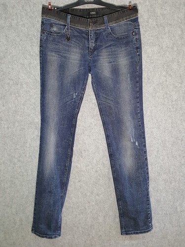 CNC Costume National Jeans Pantaloni Donna Blu Denim Taglia 31 (veste tg.  44-46) | eBay
