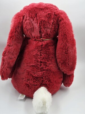 Jellycat BIG bashful Luxe Bunny Scarlett RED Brand new with
